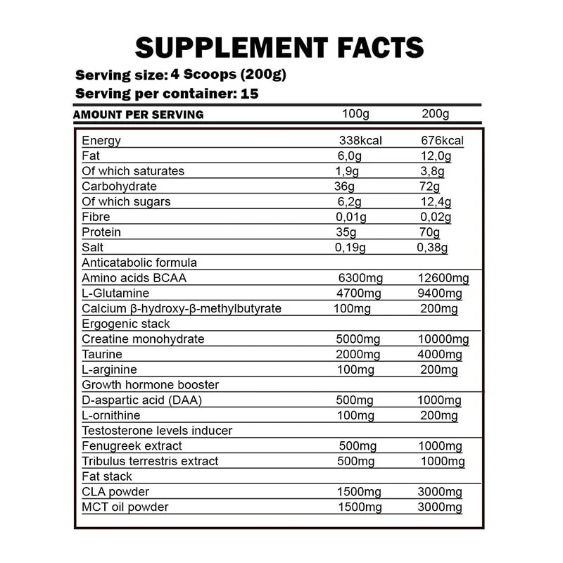 Гейнер gold lean mass 3кг