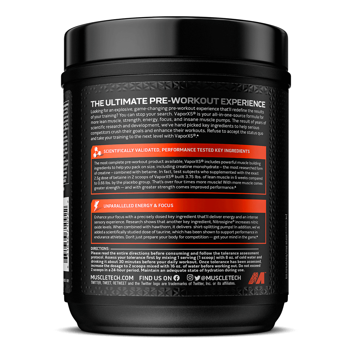 pre workout vapor x5 muscletech 30порц.