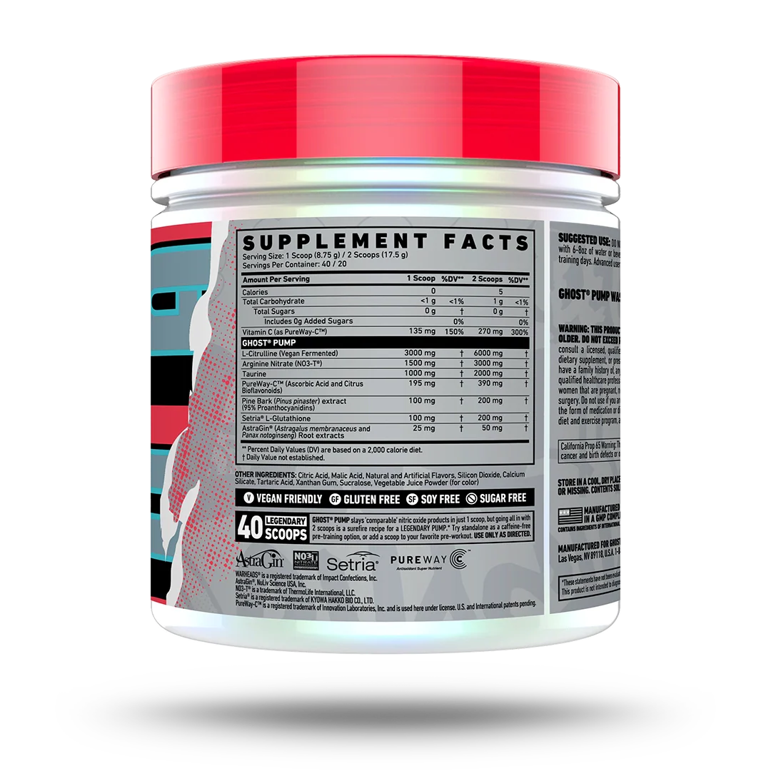 pre workout ghost pump 40 порц.