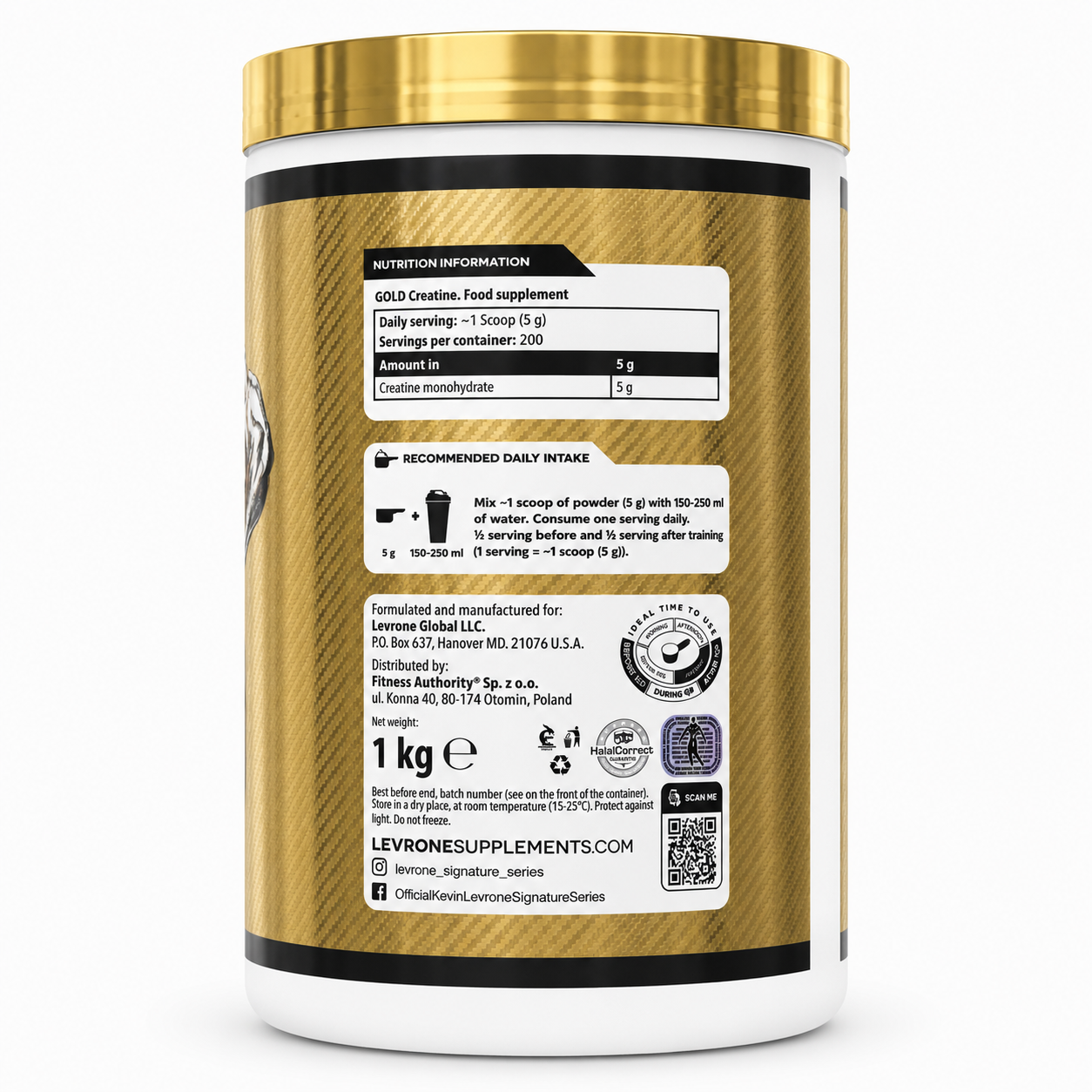 Креатин Моногидрат Gold Kevin Levrone 1кг — изображение 2
