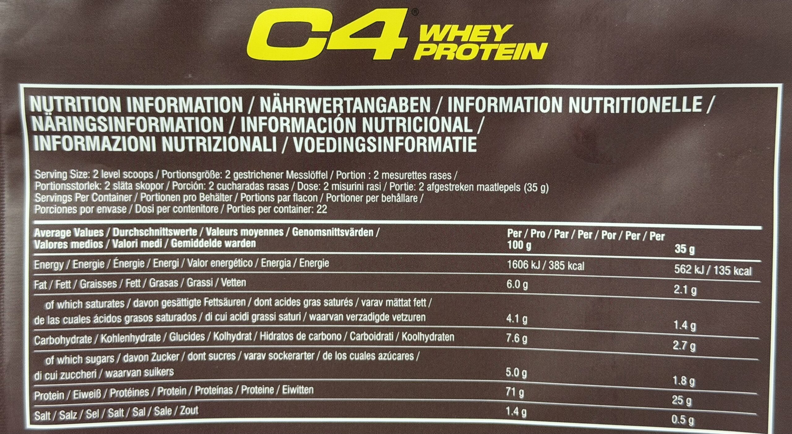 Протеин C4 Whey 770гр. — изображение 3