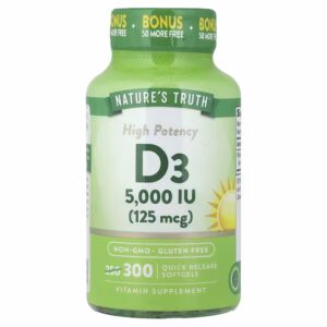 Витамин D3 5000 IU Nature's Truth 300 капс.
