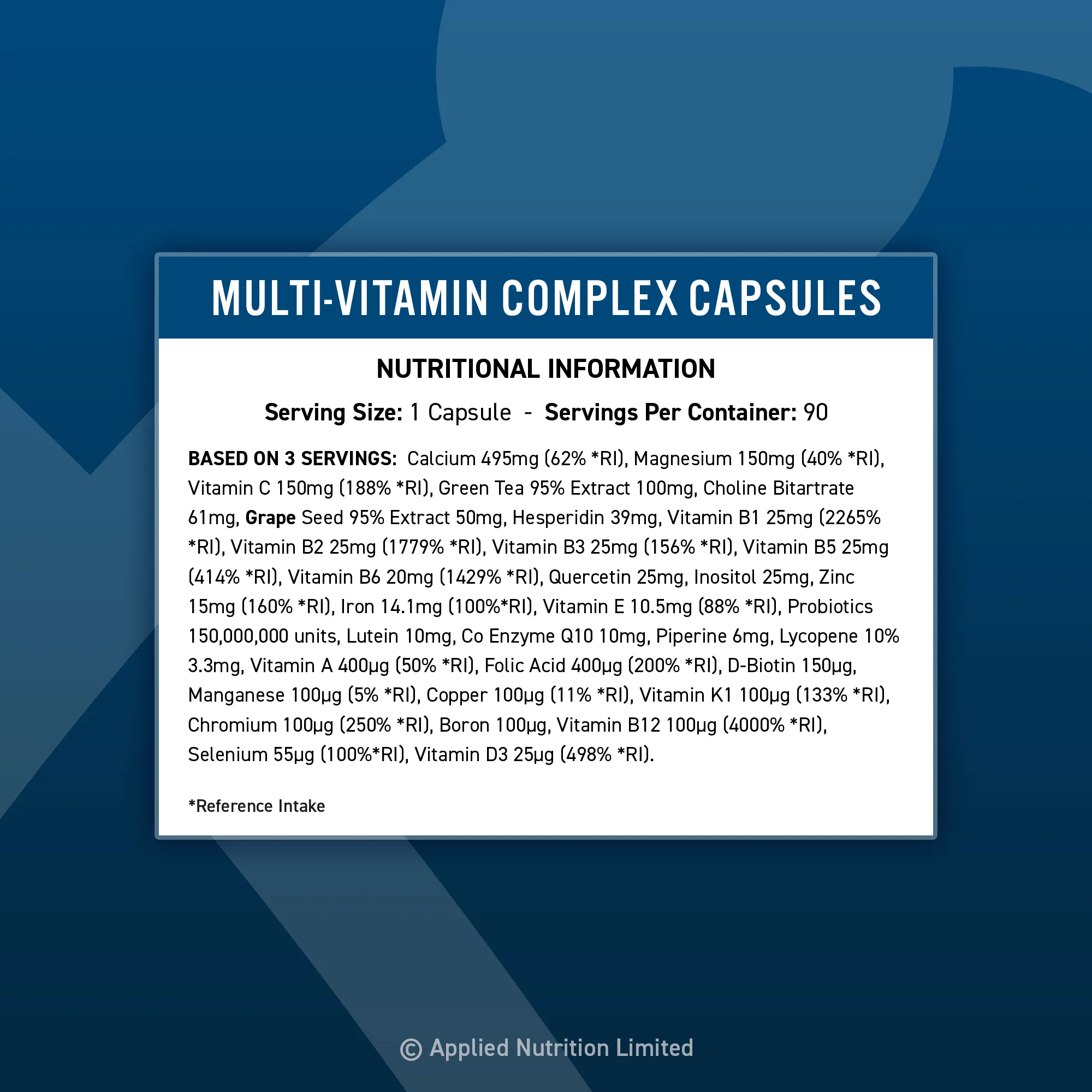 Мультивитаминный комплекс Applied Nutrition 90 капс. — изображение 2