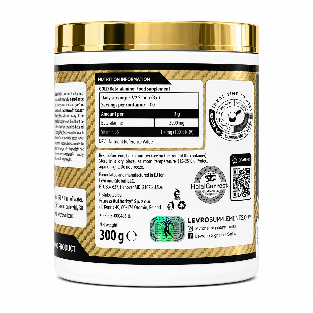 Kevin Levrone Gold Beta Alanine 300гр. — изображение 2