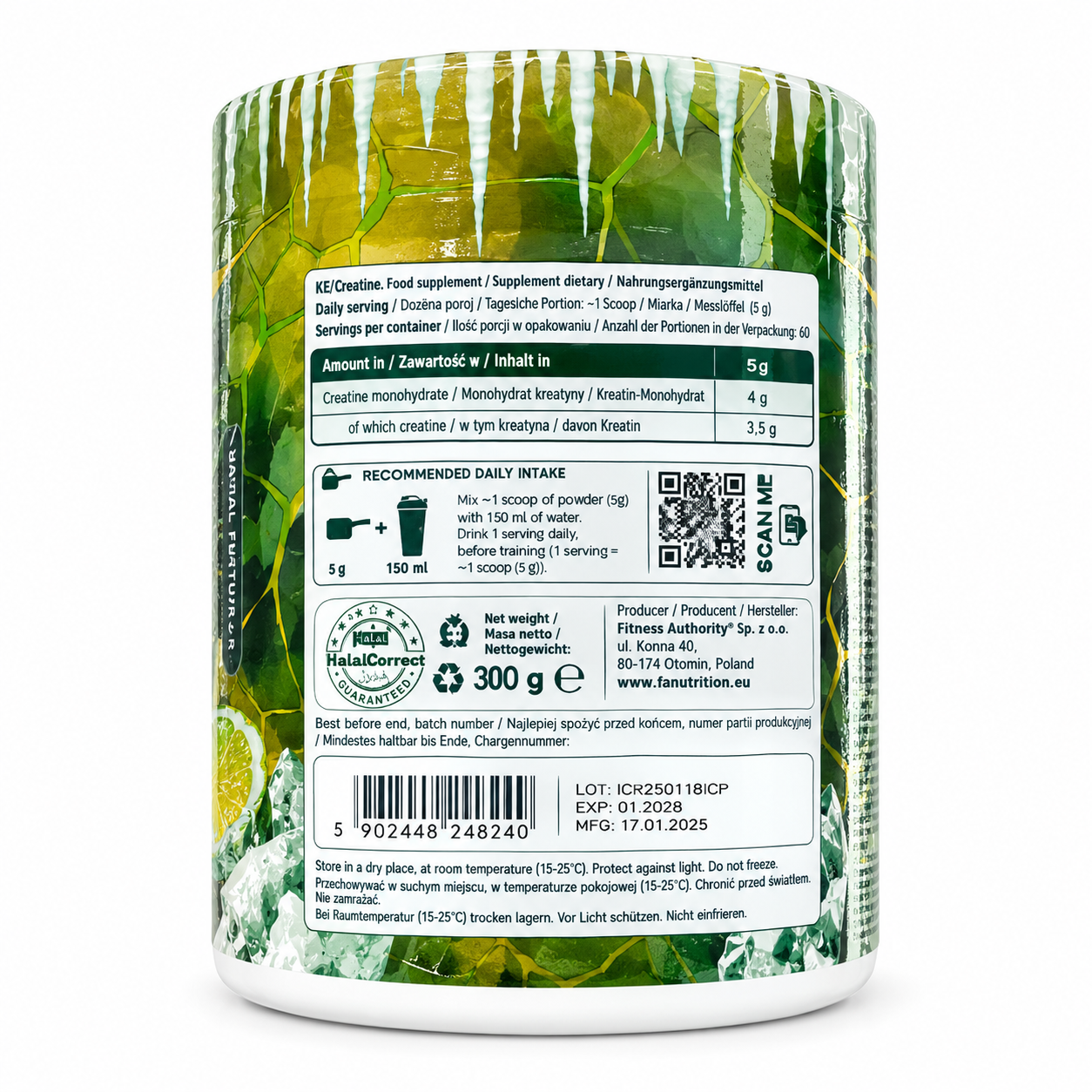 Креатин Моногидрат ICE FA Nutrition 300гр — изображение 2