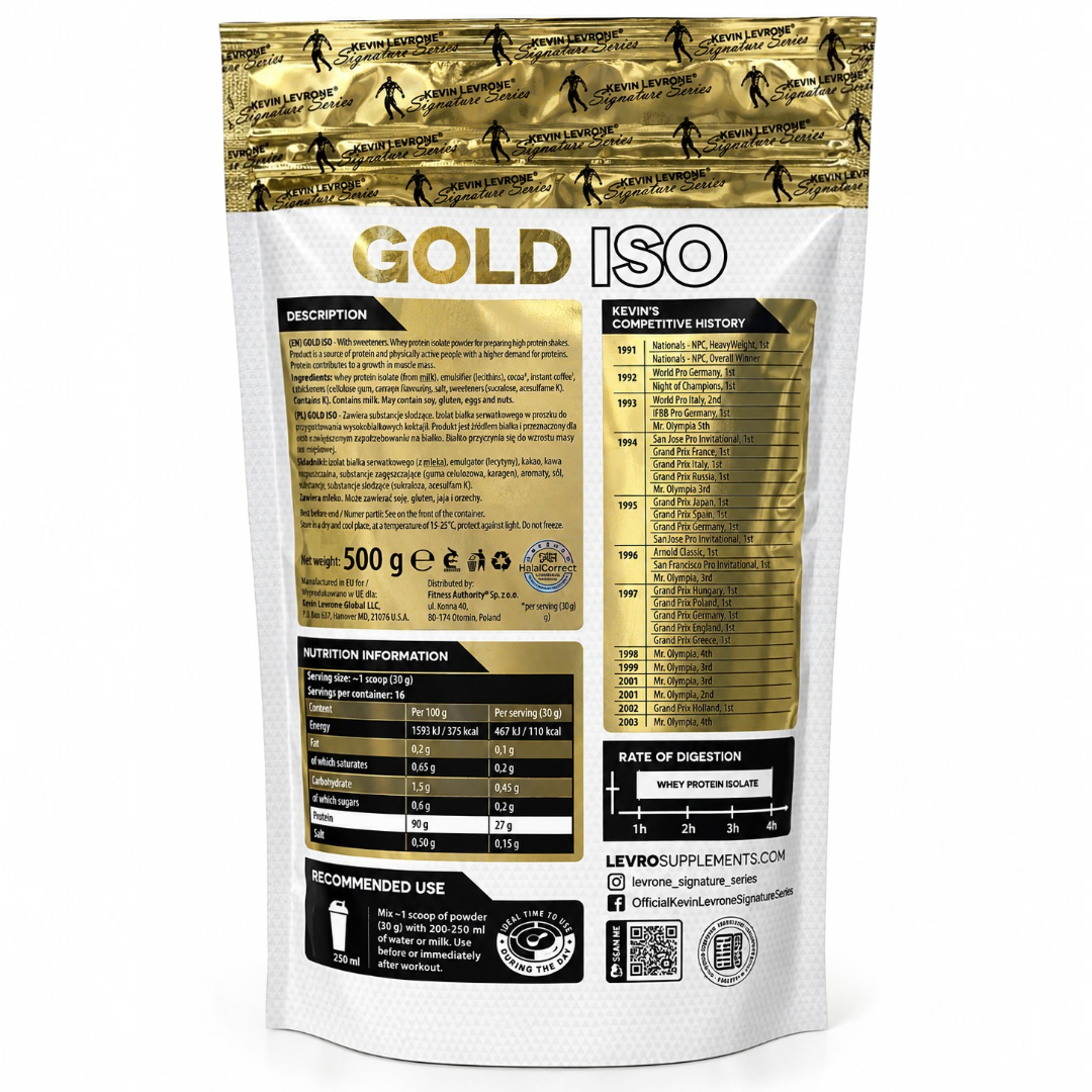 Протеин Gold Iso Kevin Levrone 500гр. — изображение 2